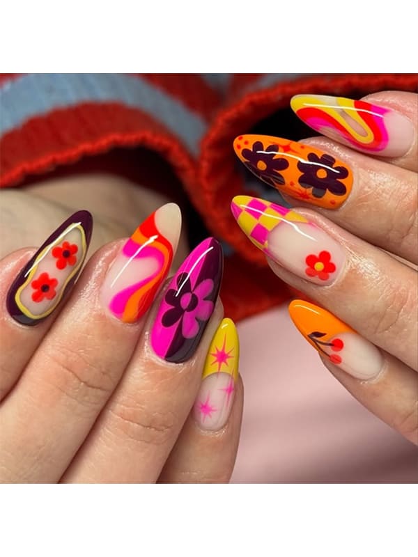 90s summer nail designs acrylic