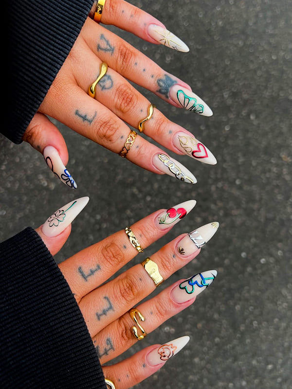 Candy Stripe Nails for Summer Fun