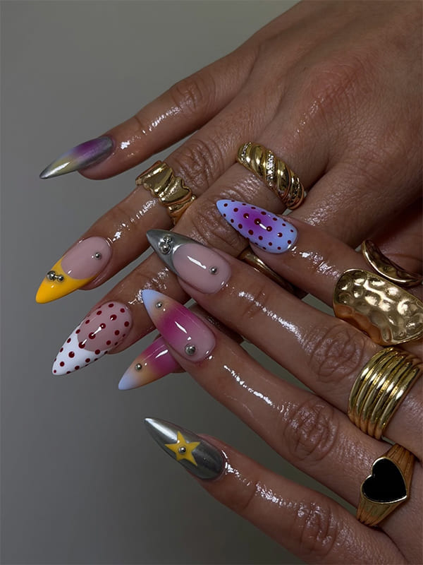 Chrome Spring Nail Designs