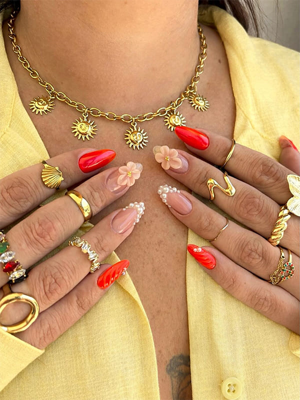 Neon Orange Ombre for a Fun Vibe