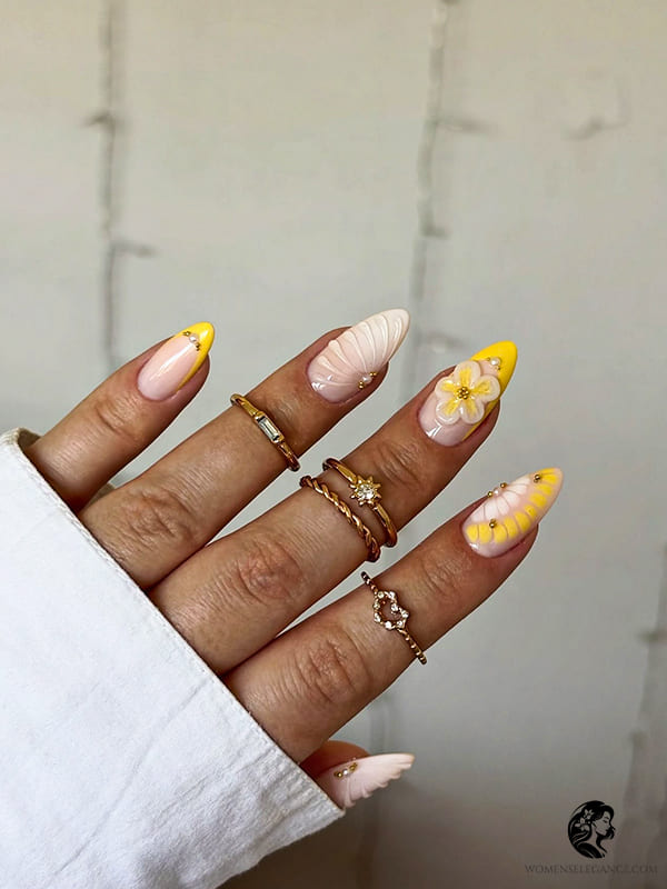 Pastel Yellow Nails Inspired by Spring Sunshine