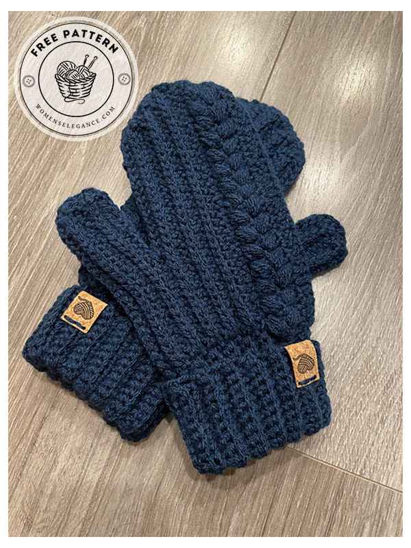 autumn crochet mittens pattern for all sizes