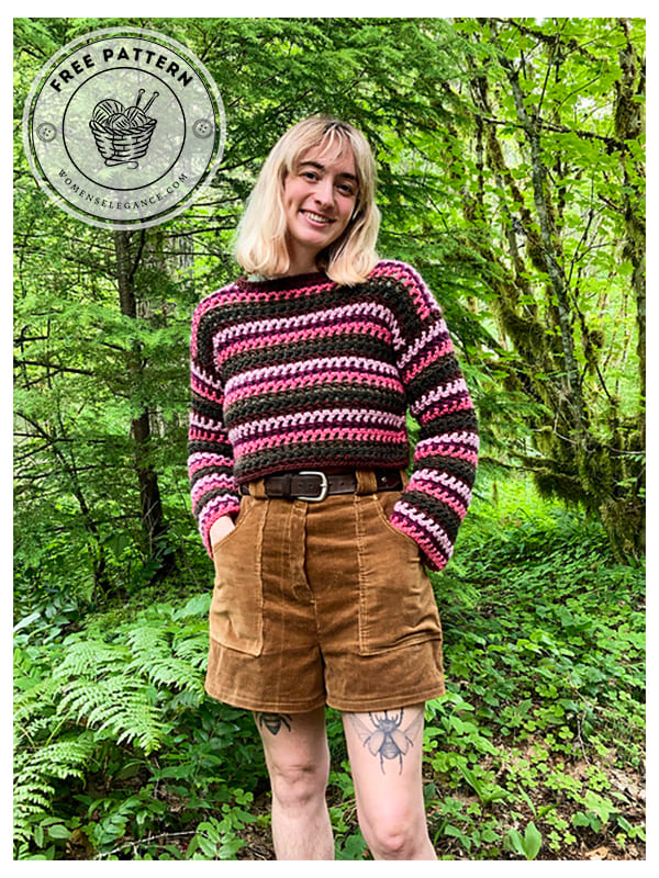 chunky cropped crochet sweater pattern