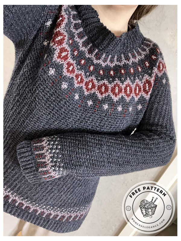 circular yoke crochet sweater pattern