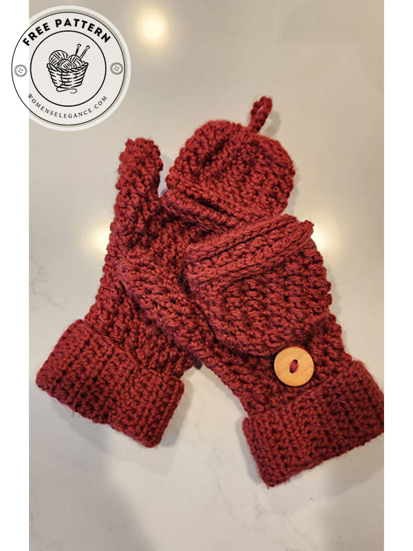 cozy convertible crochet mittens pattern