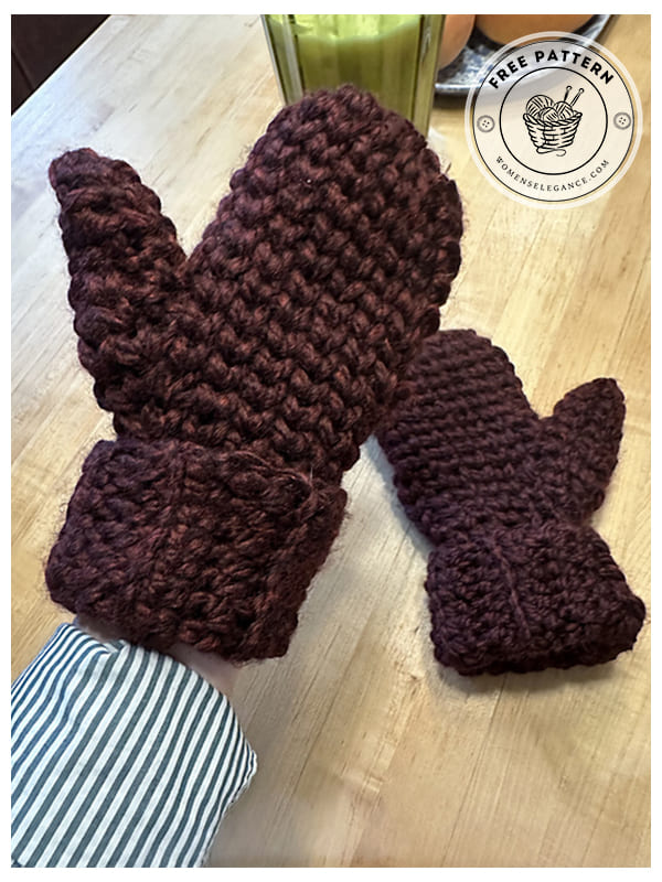 easy and quick crochet mittens pattern