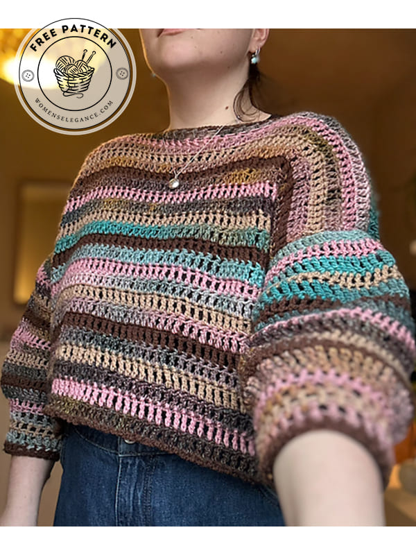 easy crochet scrap pullover pattern