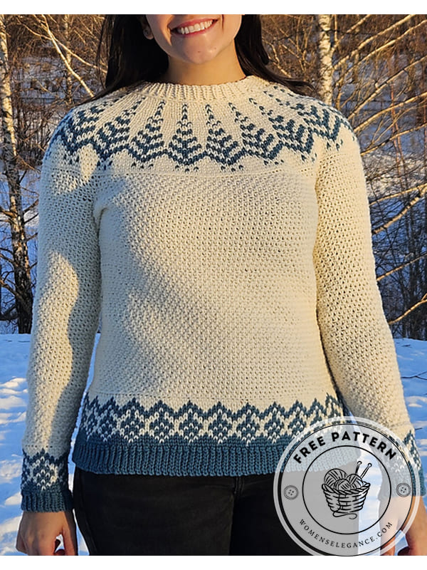 fair isle crochet sweater pattern