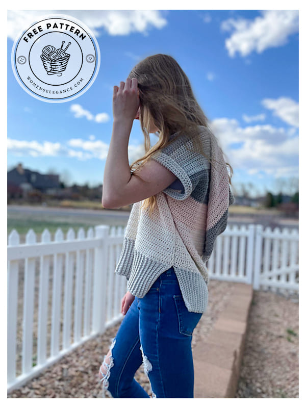short sleeve crochet beach hoodie pattern