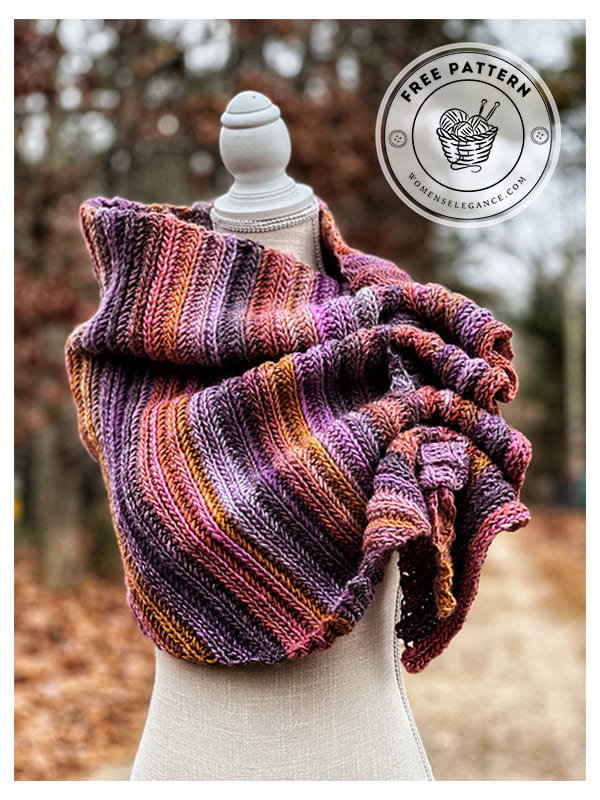 single crochet crochet herringbone scarf pattern