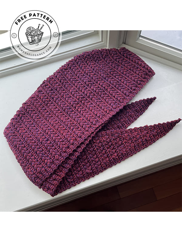 wheat stitch crochet hooded scarf pattern