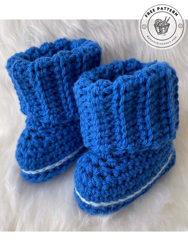 beginner crochet baby booties pattern step by step