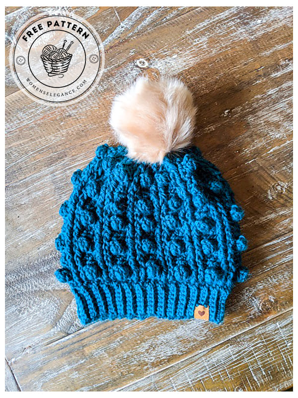 bobble stitch crochet beanie pattern