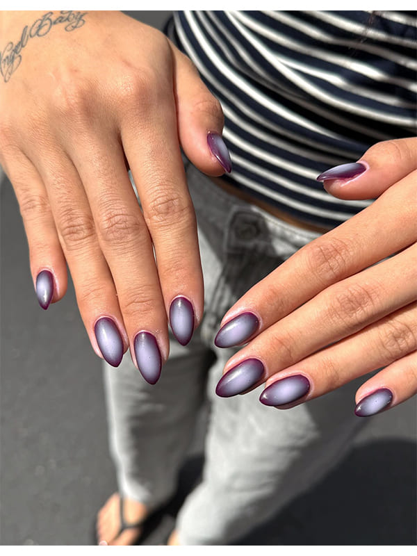 cat eye winter nails