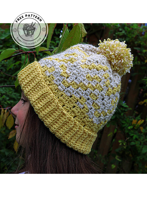chilly day corner to corner crochet hat pattern