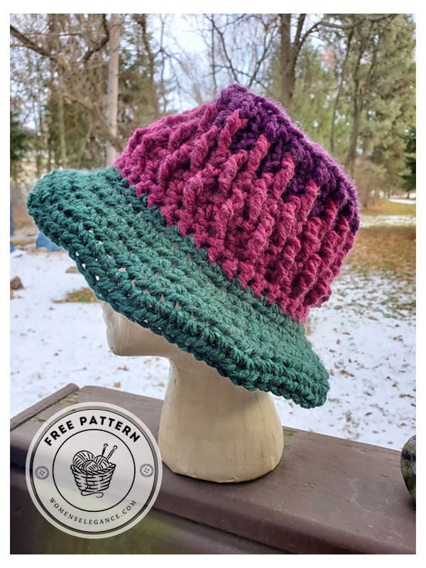 chunky crochet bucket hat pattern