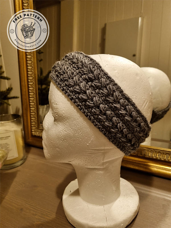 cozy texture crochet twisted earwarmer pattern