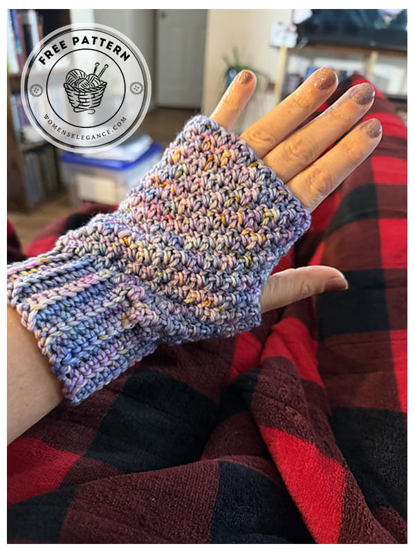 crochet fingerless gloves for women