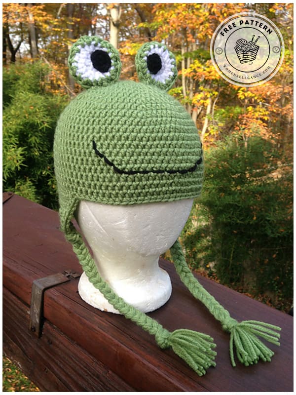 crochet frog hat pattern
