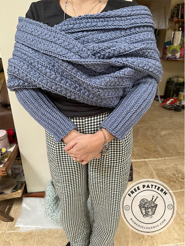 crochet sweater scarf pattern free for beginners