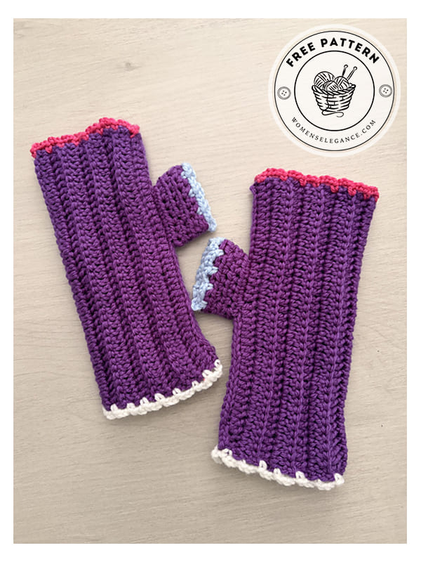 crochet wrist warmers free pattern