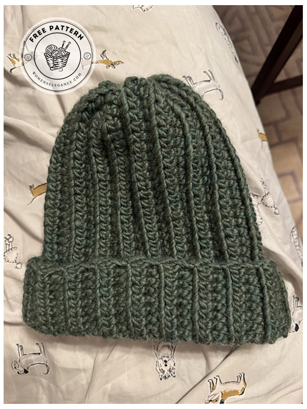 easy crochet chunky beanie pattern