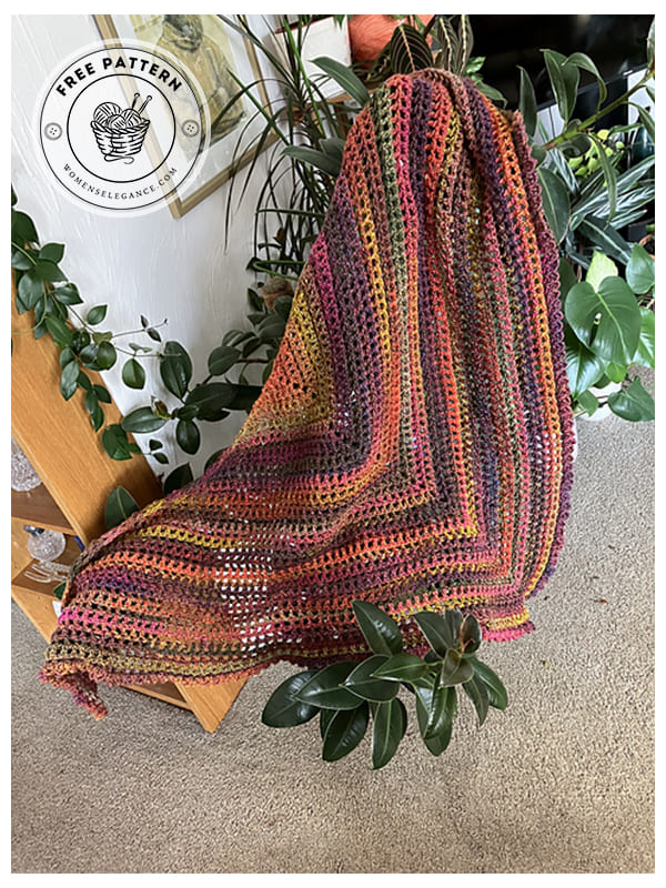 easy crochet mesh scarf pattern