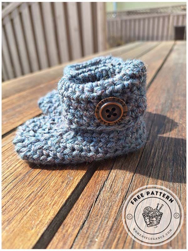 free crochet baby booties pattern 0 3 months