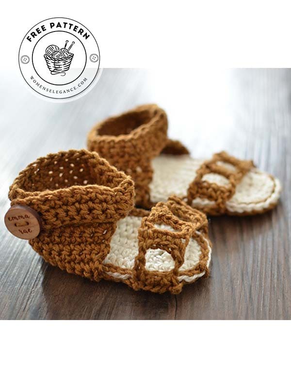 free crochet baby sandals pattern 0-12 months