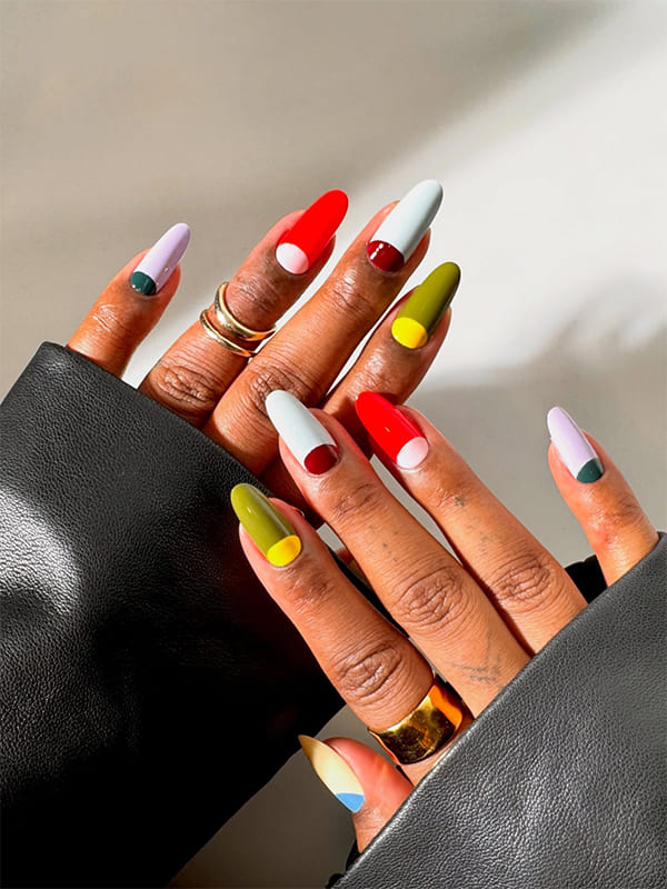 glossy winter nail designs