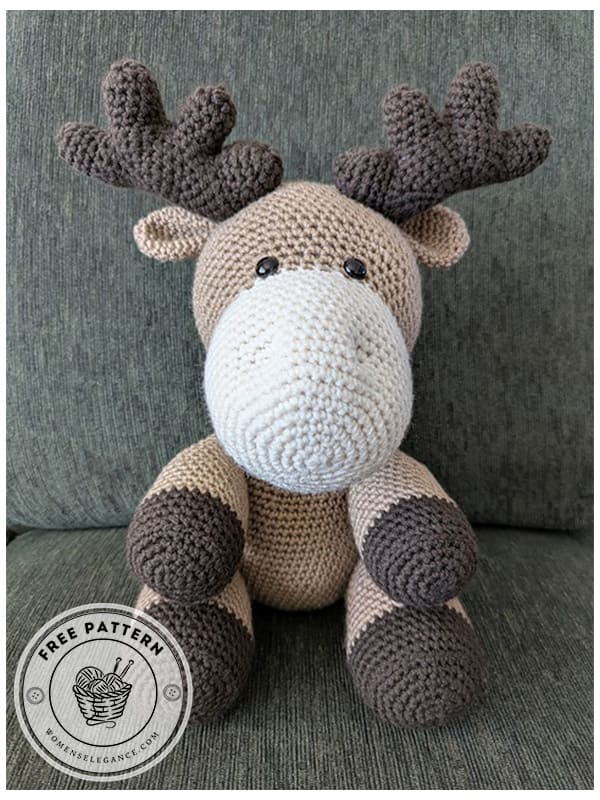 large crochet moose free pattern