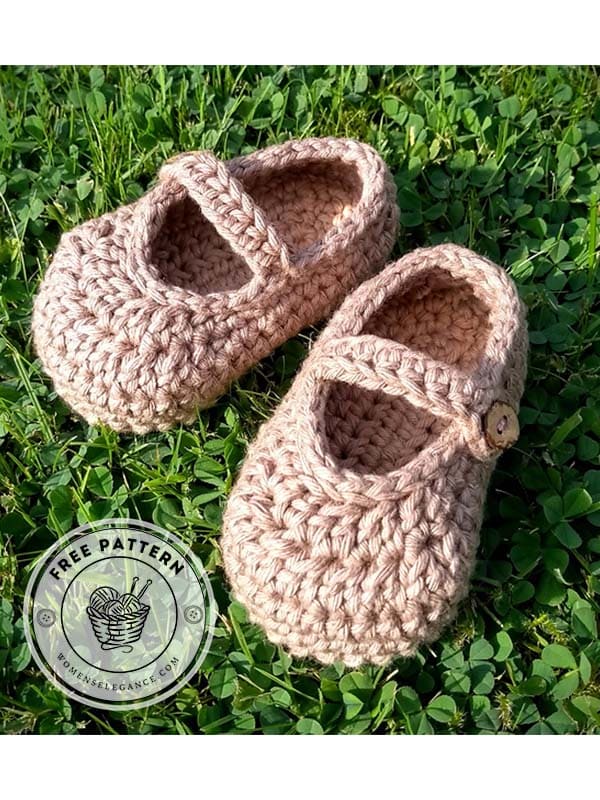 mary jane crochet baby shoes free pattern