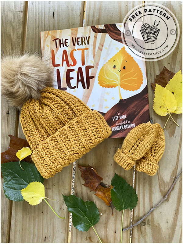 mustard knit look ribbed crochet hat pattern