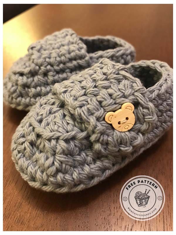one piece crochet baby loafers free pattern