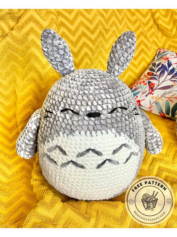 plush crochet chubby totoro pattern