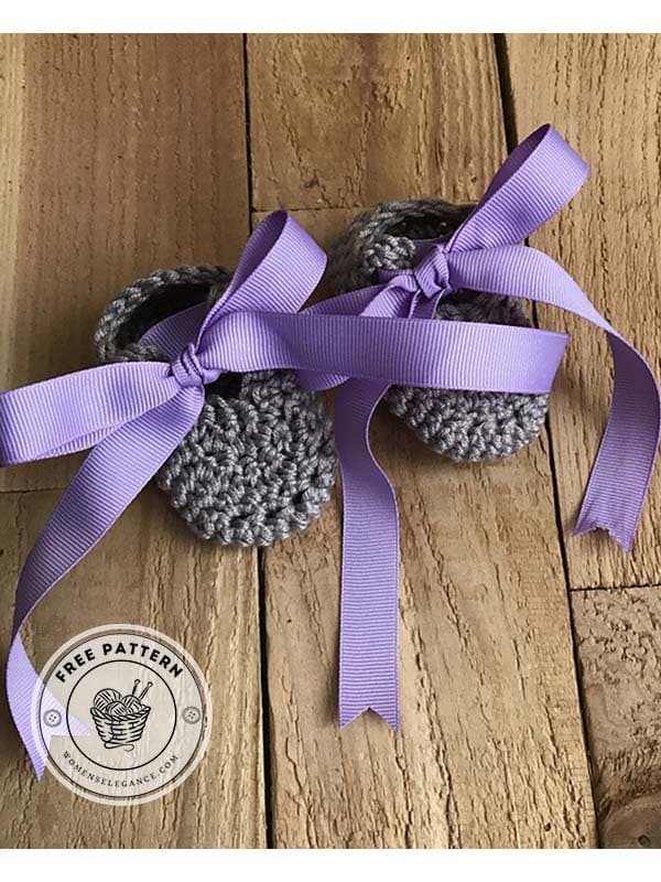 princess crochet baby booties pattern