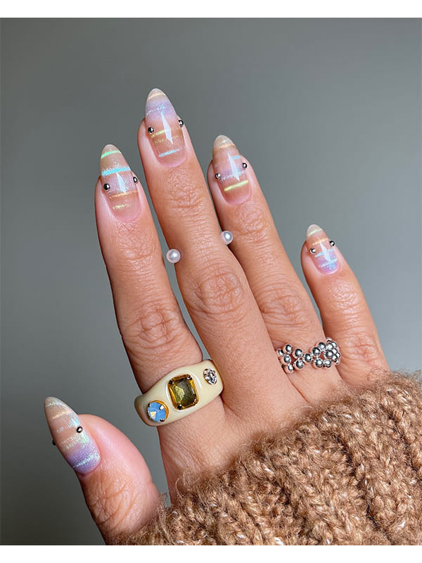 short almond winter nail ideas