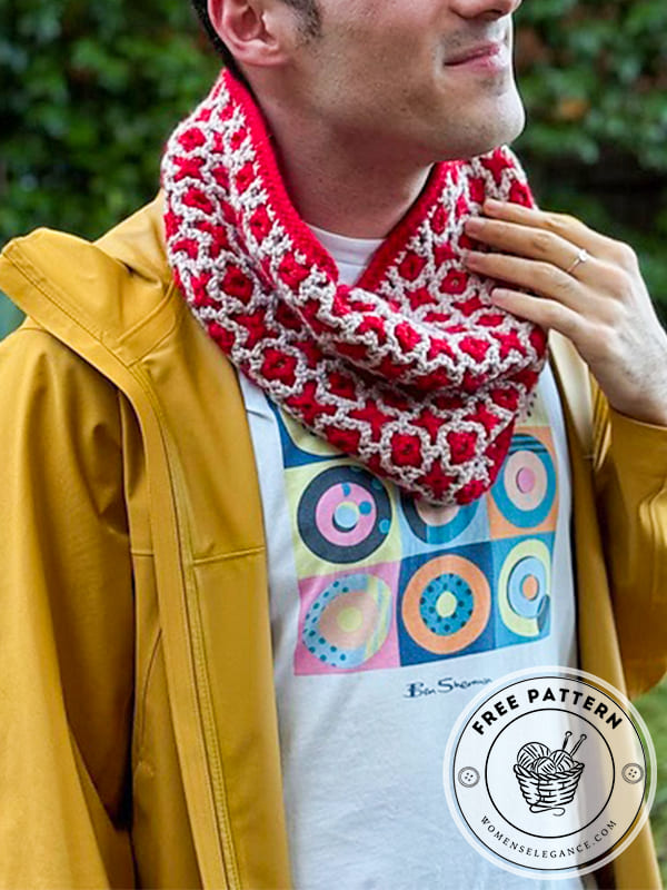 snow modern crochet cowl pattern