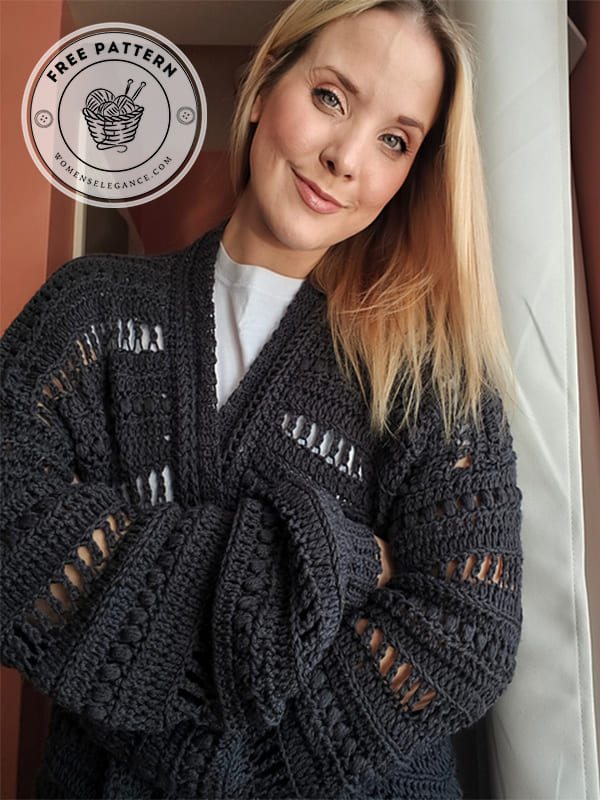 spring crochet oversized cardigan pattern