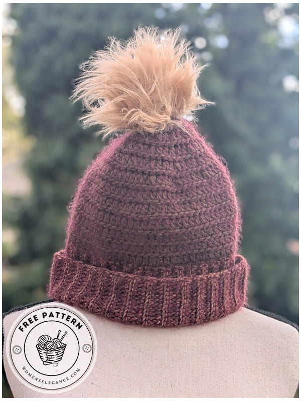 stylish crochet beanie hat pattern