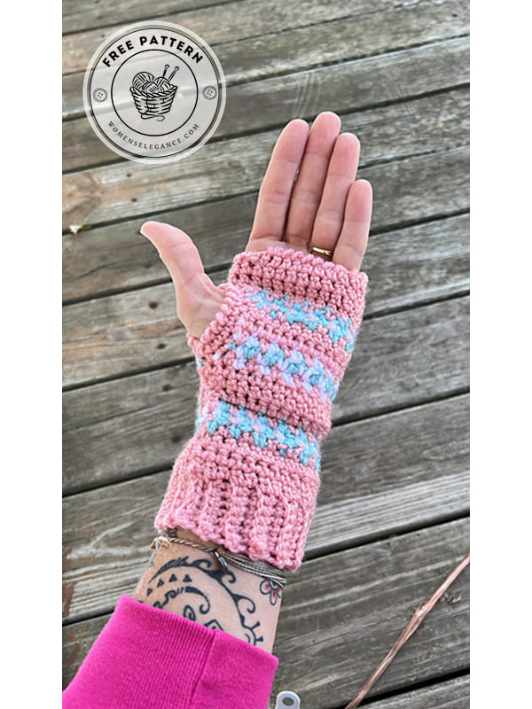 tapestry crochet fingerless gloves pattern