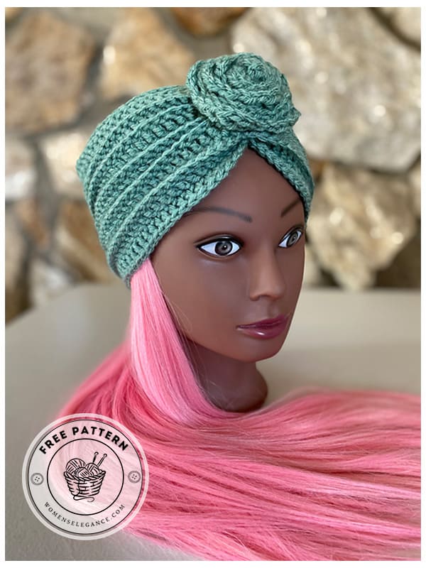 turban style crochet hat pattern