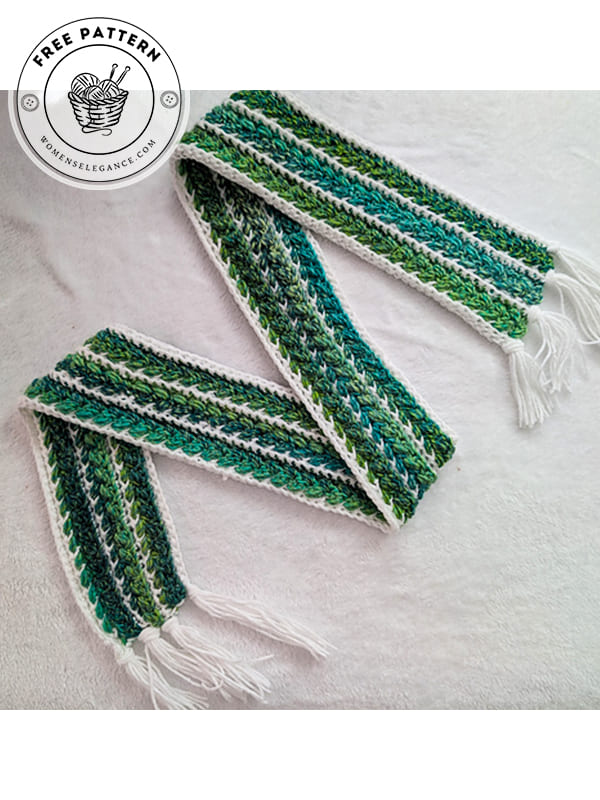 wheat stitch crochet scarf pattern