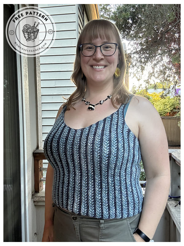 wheat stitch crochet tank top pattern