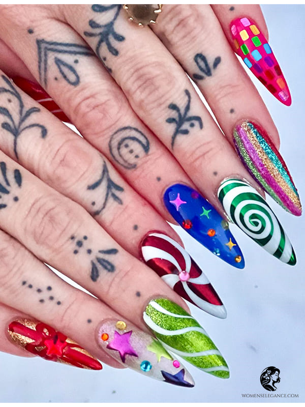 winter gel nail designs