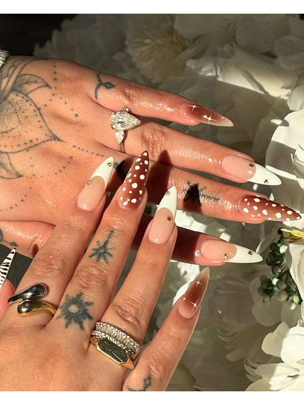 winter stiletto nails