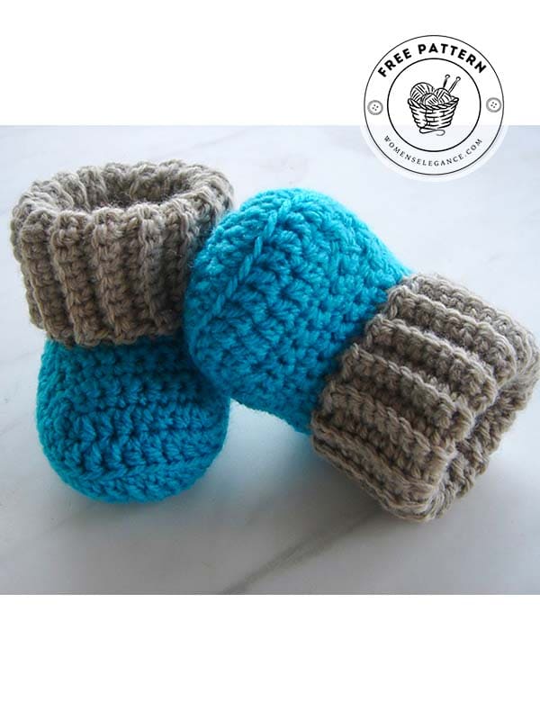 wrist newborn crochet baby booties pattern