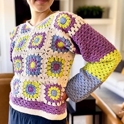 colorful-free-crochet-granny-square-sweater-pattern-for-beginners