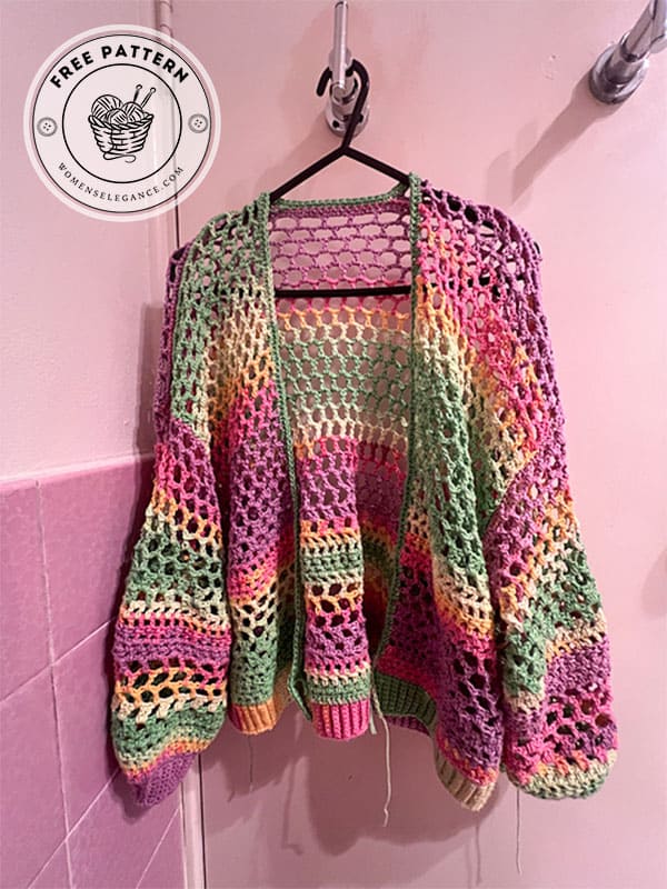 mesh cardigan crochet pattern (2)