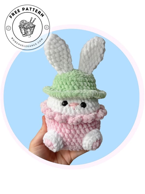 Cupcake crochet easter bunny pattern
